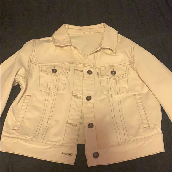 TOMS cropped white denim jacket - Picture 3 of 4